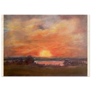 Sunset on the Mississippi Wood Prints (Imperial)