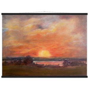 Sunset on the Mississippi Museum-Quality Matte Paper Poster with Hanger